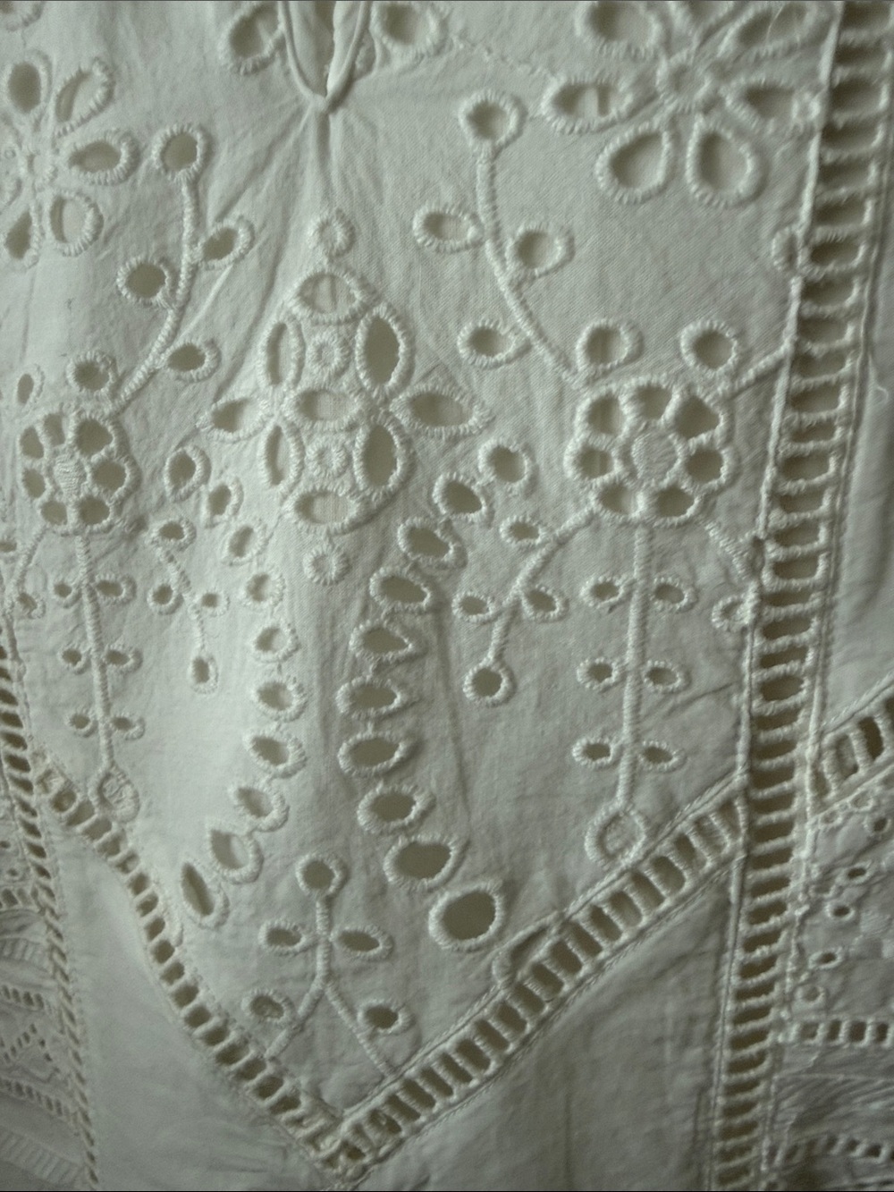 AllSaints Organic Cotton Eyelet Embroidered White Lined Dress US 8 NWOT - Picture 8 of 11
